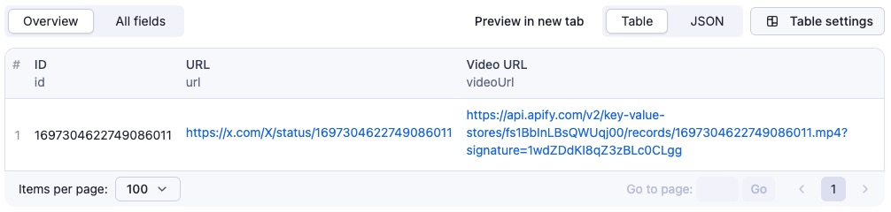 X Video Downloader output